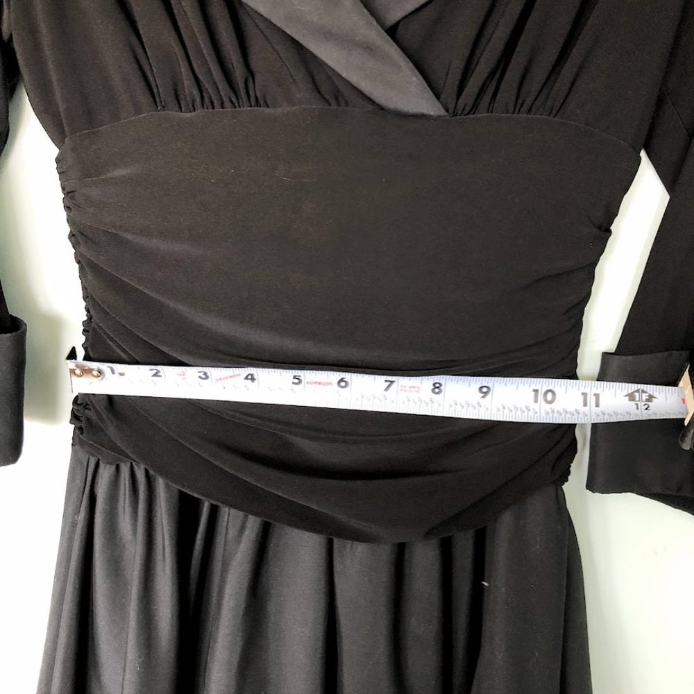 Eliza J Black Taffeta Evening Dress, midi length, size 4 - Picture 8 of 10
